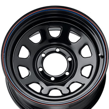 Allied Black Daytona 16X8 6X5.50 108 Hub -12 Offset Black Wheel Rim