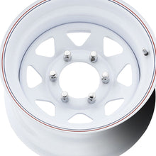 Allied 310W White Spoke 12X4 4X4.00 71.37 Hub 0 Offset White Wheel Rim