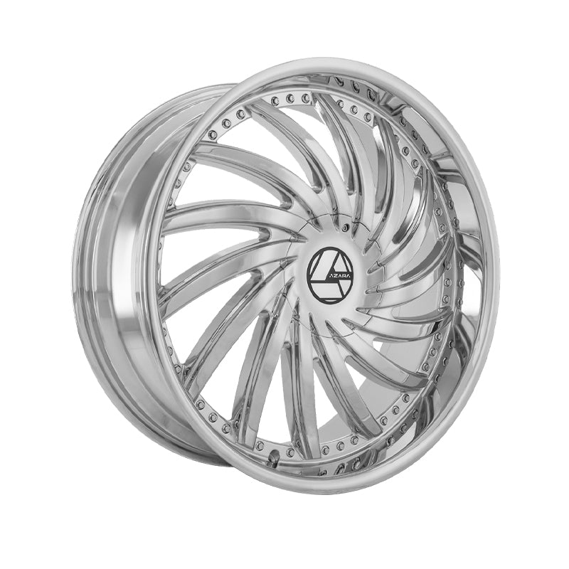 Azara AZA-508 Nano Chrome 22X9.5 6x135/6x139.7 108 Hub 25 Offset Chrome Wheel Rim