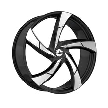 Azara AZA-524 Gloss Black & Machined 22X8.5 5x112/5x114.3 74.1 Hub 38 Offset Black Wheel Rim