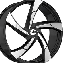 Azara AZA-524 Gloss Black & Machined 22X8.5 5x112/5x114.3 74.1 Hub 38 Offset Black Wheel Rim