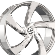 Azara AZA-524 Nano Chrome 22X8.5 5x112/5x114.3 74.1 Hub 38 Offset Chrome Wheel Rim