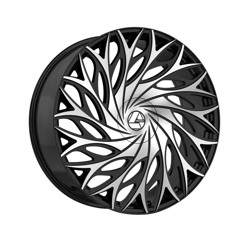 Azara AZA-525 Gloss Black & Machined 30X9.5 6x135/6x139.7 87.1 Hub 22 Offset Black Wheel Rim