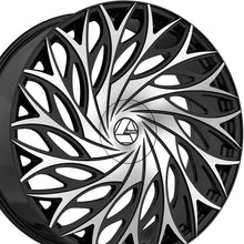 Azara AZA-525 Gloss Black & Machined 28X9.5 6x135/6x139.7 87.1 Hub 22 Offset Black Wheel Rim