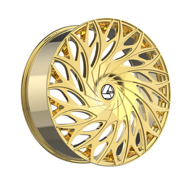 Azara AZA-525 Nano Gold 24X9 5x115/5x120 78.1 Hub 32 Offset Gold Wheel Rim