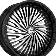 Azara AZA-526 Gloss Black & Machined 26X9.5 5x115/5x120 78.1 Hub 15 Offset Black Wheel Rim