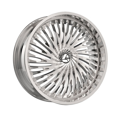 Azara AZA-526 Nano Chrome 24X9 5x115/5x120 78.1 Hub 32 Offset Chrome Wheel Rim