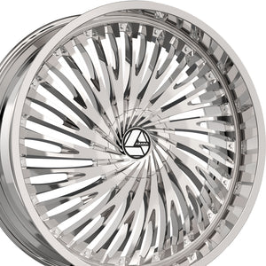 Azara AZA-526 Nano Chrome 24X9 5x115/5x120 78.1 Hub 32 Offset Chrome Wheel Rim