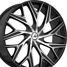 Azara AZA-527 Gloss Black & Machined 22X8.5 5x112/5x114.3 74.1 Hub 38 Offset Black Wheel Rim