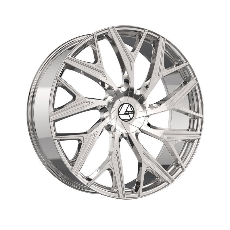 Azara AZA-527 Nano Chrome 22X9.5 6x135/6x139.7 108 Hub 22 Offset Chrome Wheel Rim