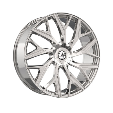 Azara AZA-527 Nano Chrome 24X9 5x115/5x120 78.1 Hub 32 Offset Chrome Wheel Rim