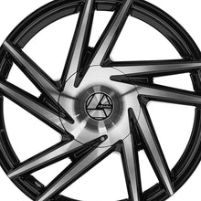 Azara AZA-529 Gloss Black & Machined 22X8.5 5x114.3/5x120 74.1 Hub 38 Offset Black Wheel Rim