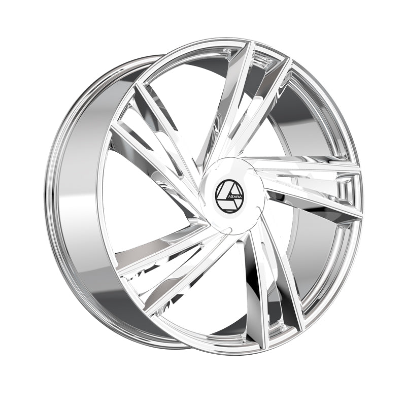 Azara AZA-529 Nano Chrome 22X9.5 5x115/5x120 74.1 Hub 15 Offset Chrome Wheel Rim
