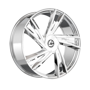 Azara AZA-529 Nano Chrome 20X8.5 5x112/5x114.3 74.1 Hub 35 Offset Chrome Wheel Rim