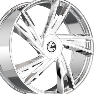 Azara AZA-529 Nano Chrome 20X8.5 5x112/5x114.3 74.1 Hub 35 Offset Chrome Wheel Rim