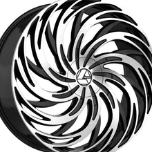 Azara AZA-531 Gloss Black & Machined 28X9.5 Blank 78.1 Hub 15 Offset Black Wheel Rim