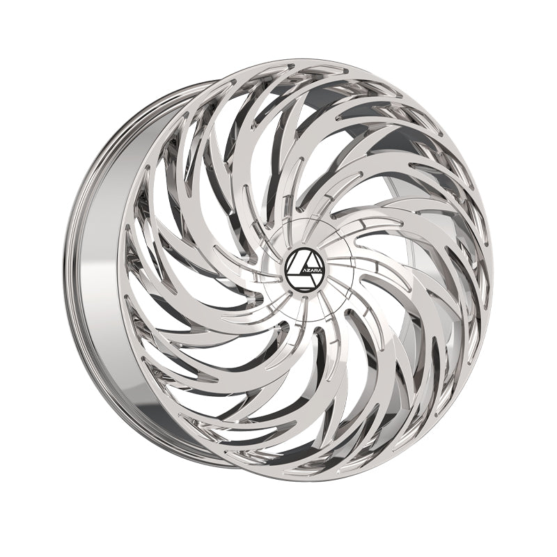 Azara AZA-531 Chrome 28X9.5 Blank 78.1 Hub 15 Offset Chrome Wheel Rim