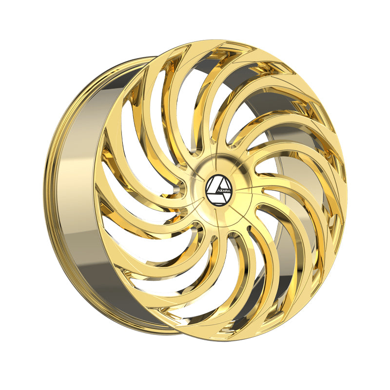 Azara AZA-534 Nano Gold 24X9 5x115/5x120 78.1 Hub 15 Offset Gold Wheel Rim