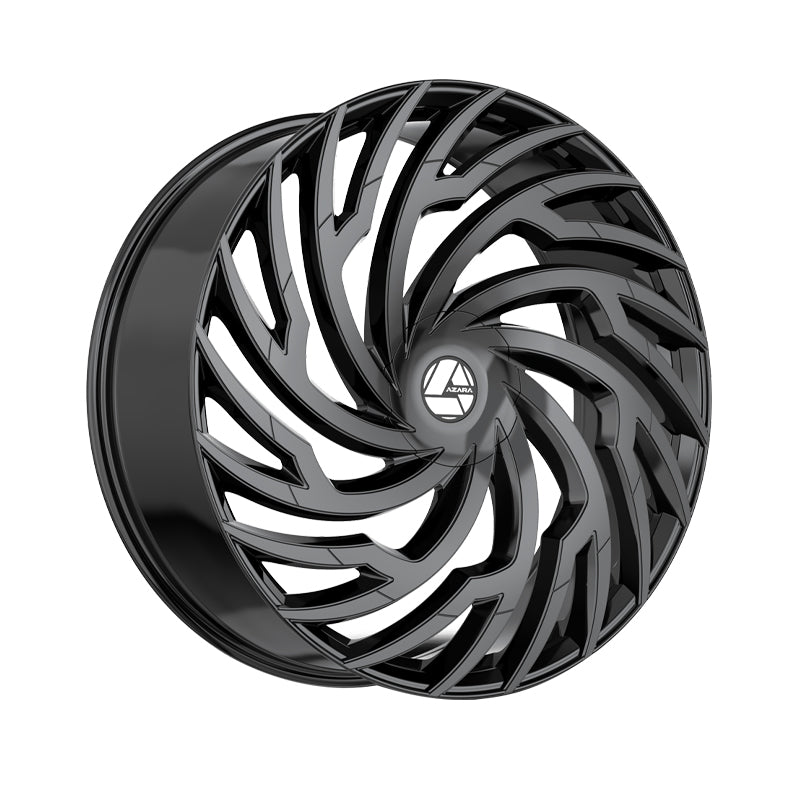 Azara AZA-536 Gloss Black 28X9.5 Blank 78.1 Hub 15 Offset Black Wheel Rim