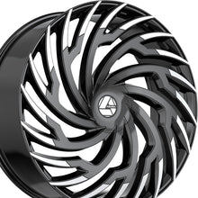Azara AZA-536 Gloss Black & Machined 24X9 Blank 78.1 Hub 15 Offset Black Wheel Rim