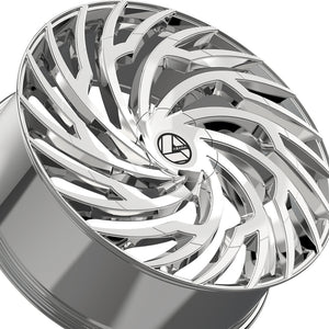 Azara AZA-536 Chrome 30X9.5 6x135/6x139.7 87.1 Hub 22 Offset Chrome Wheel Rim