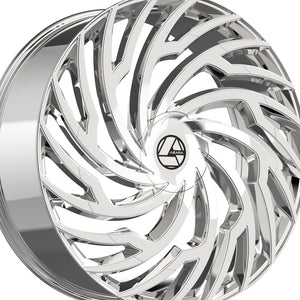 Azara AZA-536 Nano Chrome 24X9 5x115/5x120 78.1 Hub 32 Offset Chrome Wheel Rim