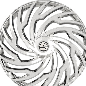 Azara AZA-536 Nano Chrome 24X9 5x115/5x120 78.1 Hub 32 Offset Chrome Wheel Rim