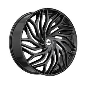 Azara AZA-537 Gloss Black 30X9.5 6x135/6x139.7 87.1 Hub 22 Offset Black Wheel Rim