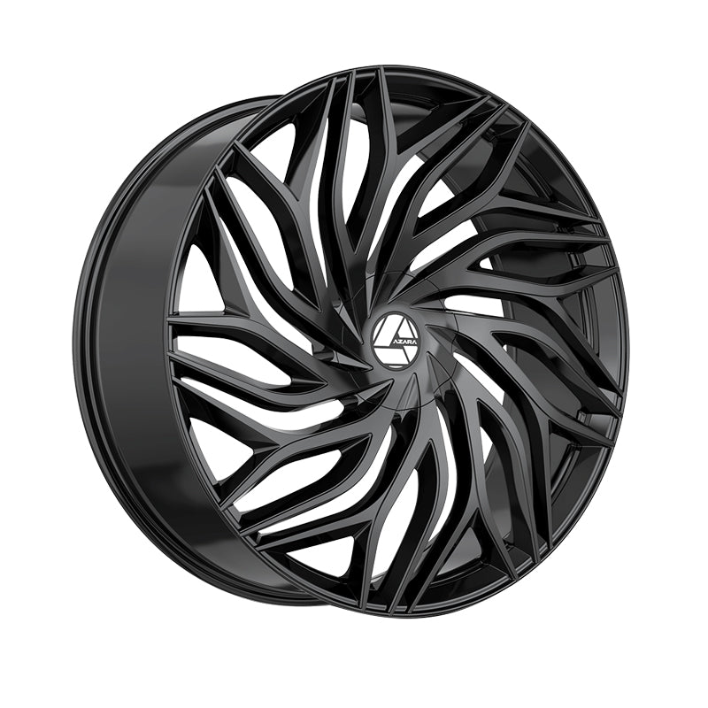 Azara AZA-537 Gloss Black 22X8.5 5x114.3/5x120 74.1 Hub 38 Offset Black Wheel Rim