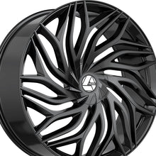 Azara AZA-537 Gloss Black 24X9 Blank 78.1 Hub 15 Offset Black Wheel Rim