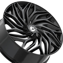 Azara AZA-537 Gloss Black 22X8.5 5x112/5x114.3 74.1 Hub 38 Offset Black Wheel Rim