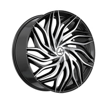 Azara AZA-537 Gloss Black & Machined 24X9 Blank 78.1 Hub 15 Offset Black Wheel Rim