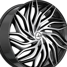 Azara AZA-537 Gloss Black & Machined 24X9 Blank 78.1 Hub 15 Offset Black Wheel Rim