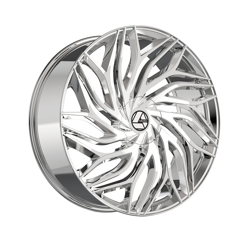 Azara AZA-537 Nano Chrome 20X8.5 5x112/5x114.3 74.1 Hub 35 Offset Chrome Wheel Rim