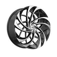 Azara AZA-540 Gloss Black & Machined 22X9.5 Blank 78.1 Hub 15 Offset Black Wheel Rim