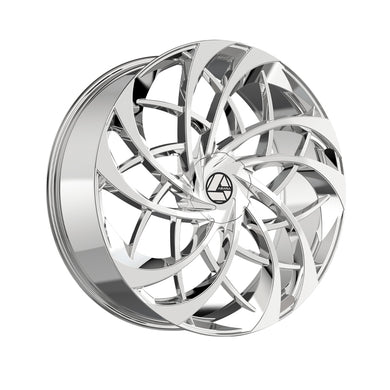 Azara AZA-540 Chrome 30X9.5 Blank 78.1 Hub 15 Offset Chrome Wheel Rim