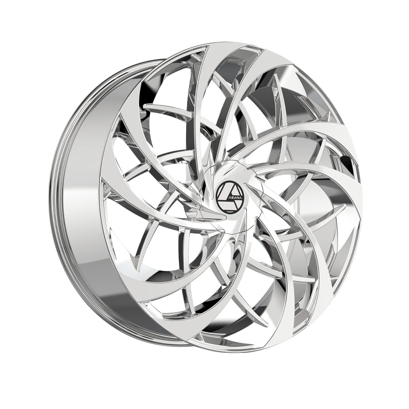 Azara AZA-540 Chrome 30X9.5 Blank 78.1 Hub 15 Offset Chrome Wheel Rim