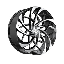 Azara AZA-541 Gloss Black & Machined 22X8.5 5x112/5x114.3 74.1 Hub 38 Offset Black Wheel Rim