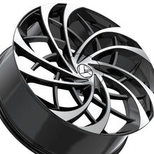 Azara AZA-541 Gloss Black & Machined 22X9.5 5x115/5x120 74.1 Hub 15 Offset Black Wheel Rim