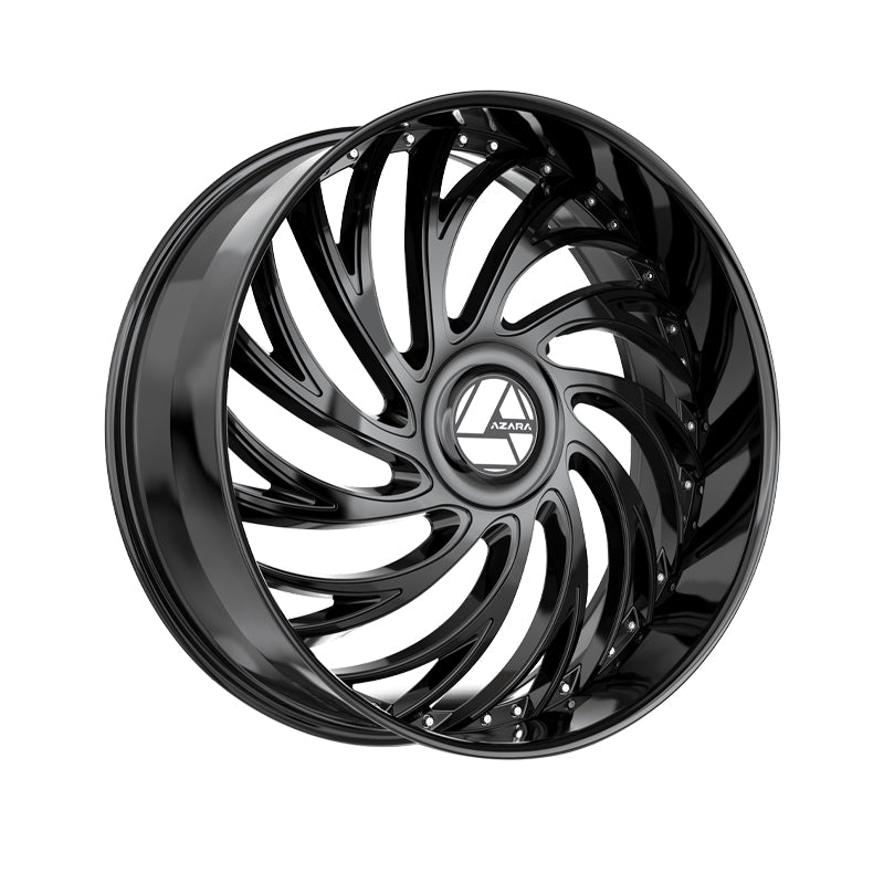 Azara AZX-101 Gloss Black 26X9.5 Blank 78.1 Hub 15 Offset Black Wheel Rim