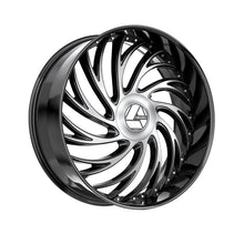 Azara AZX-101 Gloss Black & Machined 28X9.5 Blank 78.1 Hub 15 Offset Black Wheel Rim