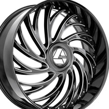 Azara AZX-101 Gloss Black & Milled 24X9 5x115/5x120 78.1 Hub 32 Offset Black Wheel Rim