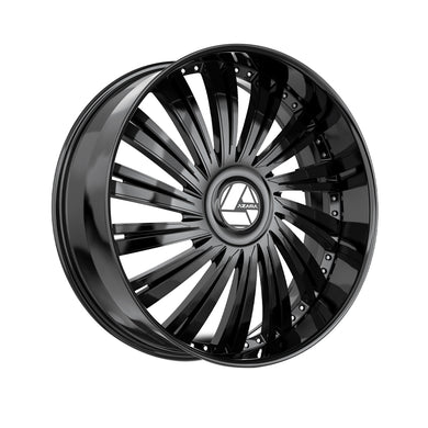 Azara AZX-102 Gloss Black 24X9 5x115/5x120 78.1 Hub 32 Offset Black Wheel Rim