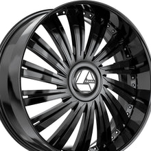 Azara AZX-102 Gloss Black 24X9 5x115/5x120 78.1 Hub 15 Offset Black Wheel Rim