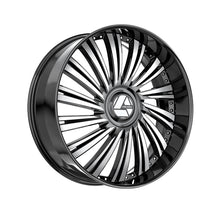 Azara AZX-102 Gloss Black & Machined 28X9.5 Blank 78.1 Hub 15 Offset Black Wheel Rim