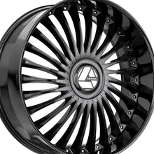 Azara AZX-103 Gloss Black 24X9 5x115/5x120 78.1 Hub 15 Offset Black Wheel Rim