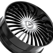 Azara AZX-103 Gloss Black & Machined 28X9.5 6x135/6x139.7 87.1 Hub 22 Offset Black Wheel Rim