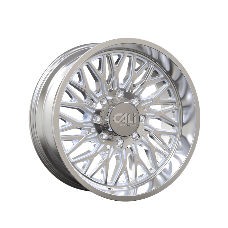 CALI OFF-ROAD CRUSHER 22X10 8-165.1 130.8 Hub -19 Offset Silver Wheel Rim
