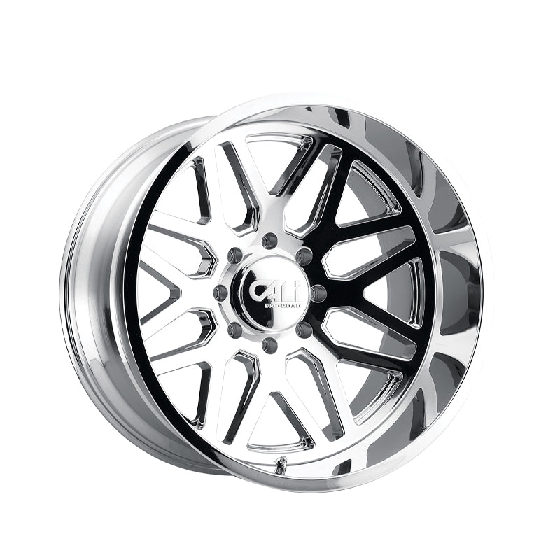 CALI OFF-ROAD INVADER 20X10 8-170 125.2 Hub -25 Offset Chrome Wheel Rim