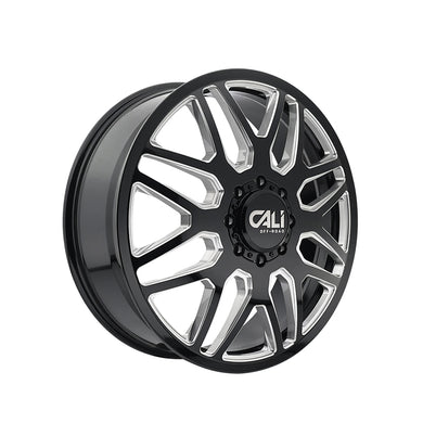 CALI OFF-ROAD INVADER DUALLY 22X8.25 8-200 142 Hub -232 Offset Black Wheel Rim